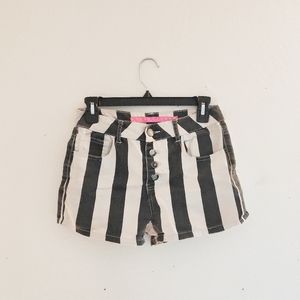 Beetlejuice striped shorts